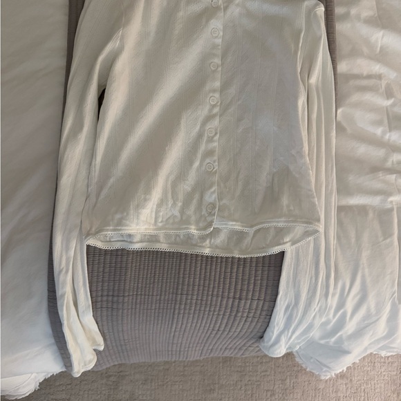 Reformation White Pointelle Cardigan - Picture 2 of 4